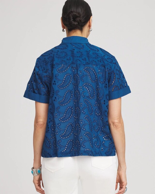 Cotton Eyelet Shirt - image 3